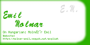 emil molnar business card